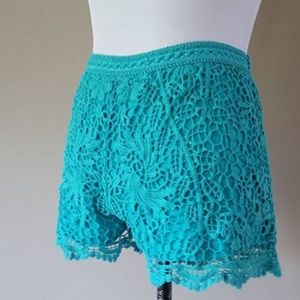 Turquoise Lacy Shorts Large Mossimo
